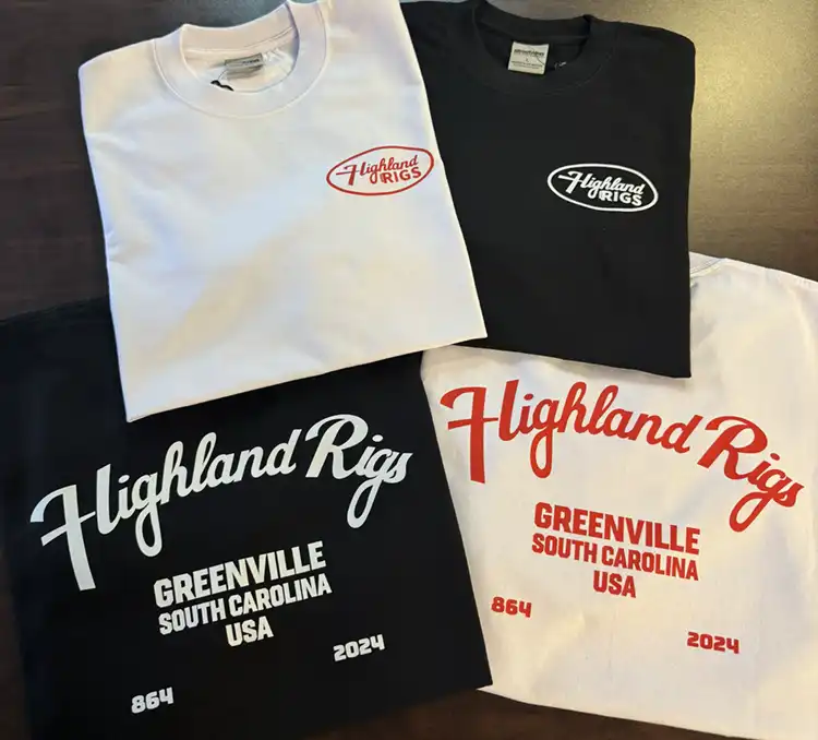 Custom printed apparel stack